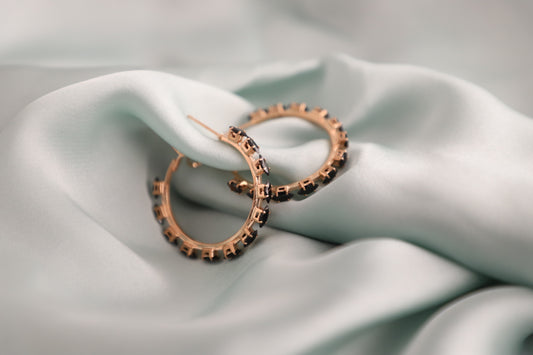 Black and golden hoops